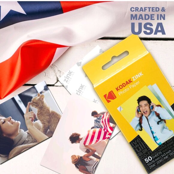 NEW KODAK Zink Photo Paper 50 Sheets 2" x 3" Zink Zero Ink Technology Unopened - Picture 14 of 14